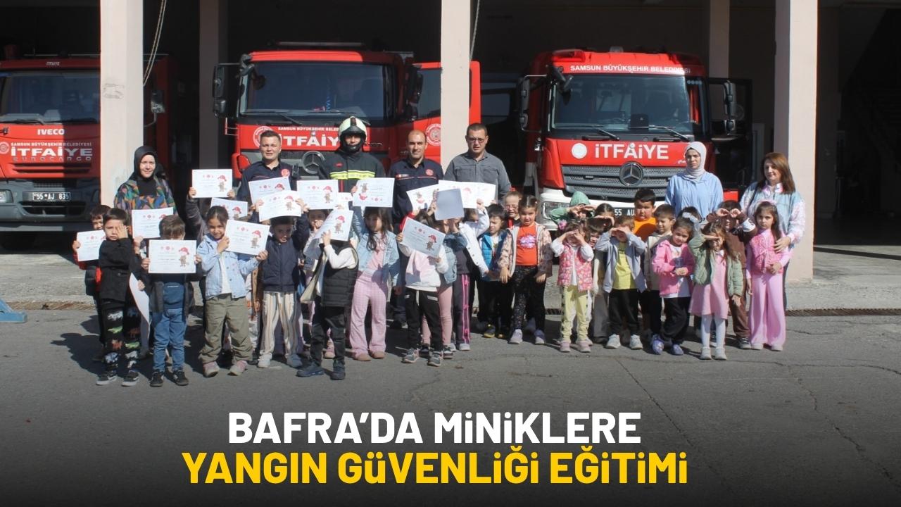 Samsun'da anaokulu öğrencilere yangın güvenliği eğitimi verildi