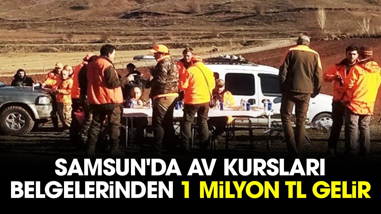 Samsun'da av kursları belgelerinden 1 milyon TL gelir