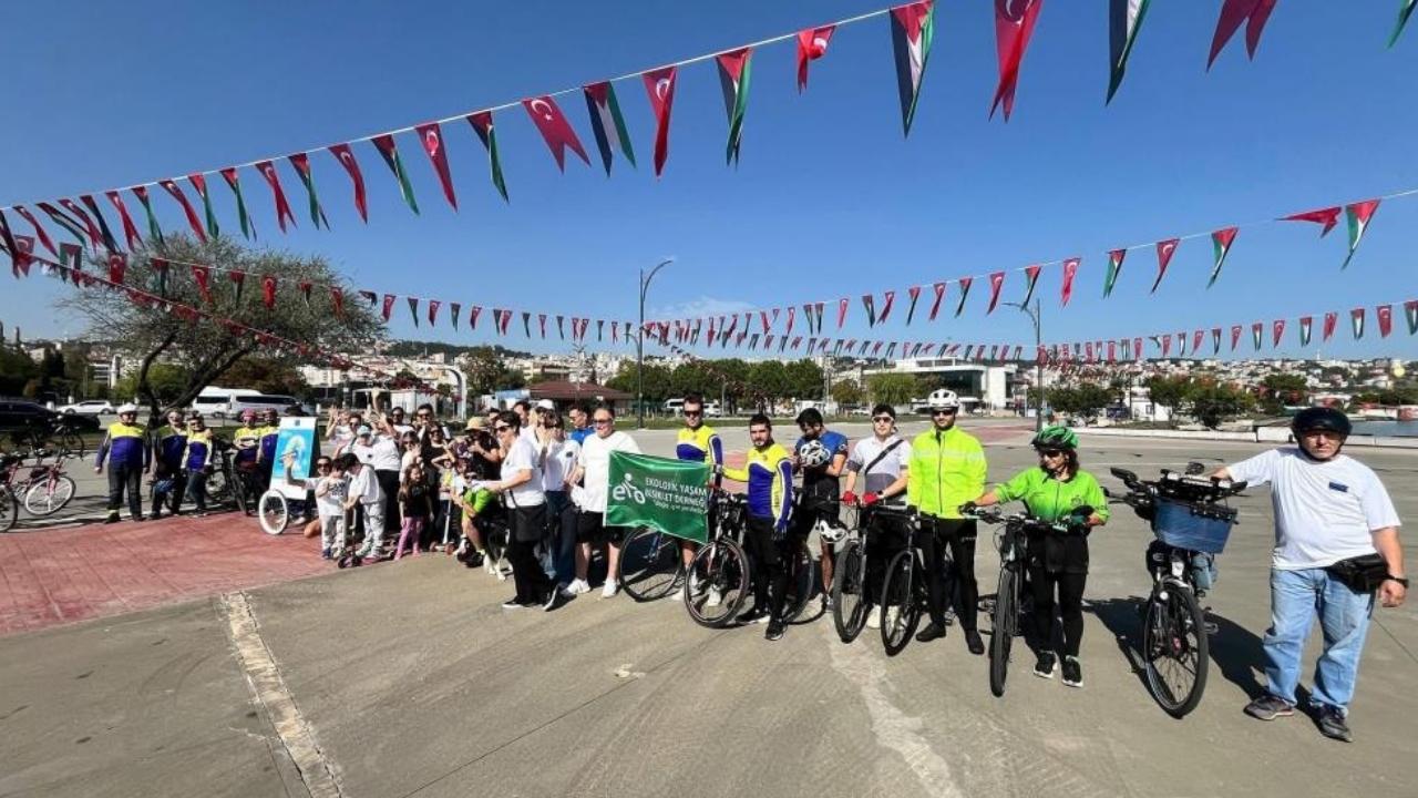 Samsun'da bisikletliler çocuklar için pedal çevirecek