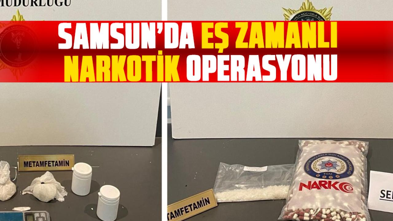 Samsun’da eş zamanlı narkotik operasyonu: 10 şüpheliye adli işlem