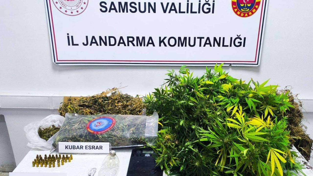 Samsun’da jandarma 2 kilo esrar ele geçirdi