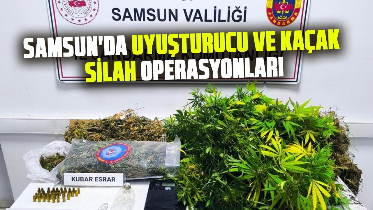 Samsun'da jandarmadan uyuşturucu ve kaçak silah operasyonları! 3 kişi gözaltına alındı