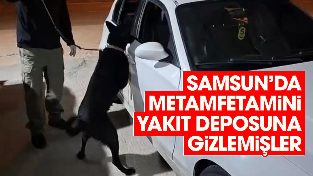Samsun’da metamfetamini yakıt deposuna gizlemişler