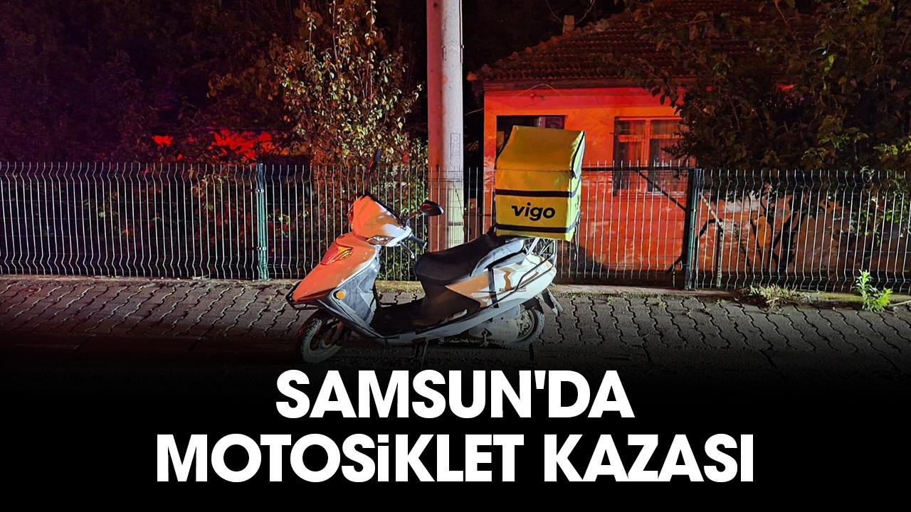 Samsun'da motosiklet kazası