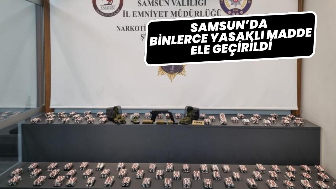 Samsun’da narkotik operasyonu: 5 bin 516 sentetik ecza ele geçirildi