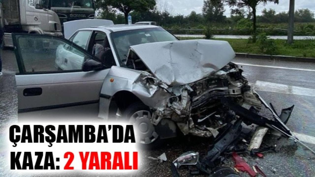 Samsun'da otomobille tır çarpıştı: 2 kişi yaralandı