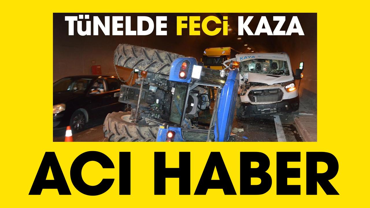 Samsun'da tünelde kaza yapan traktör sürücü hayatını kaybetti