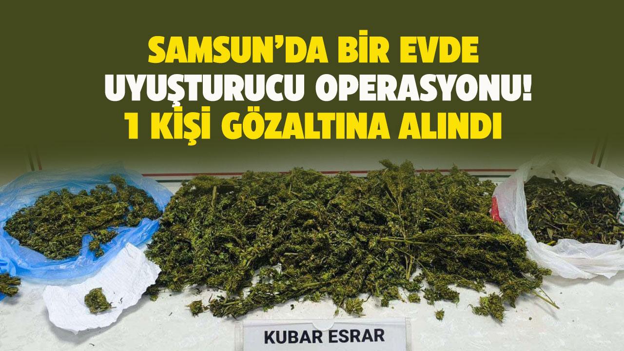 Samsun'da uyuşturucu operasyonu: 1 gözaltı