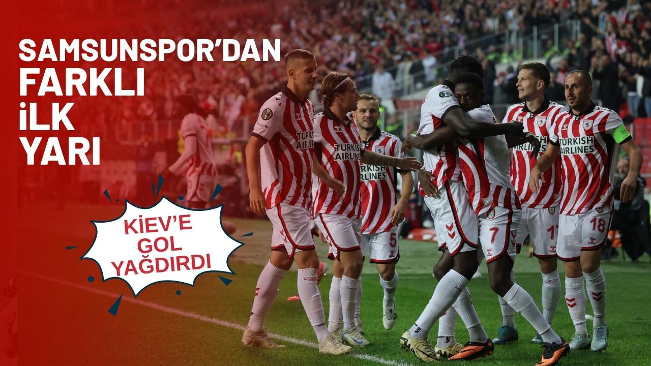 Samsunspor, Dinamo Kiev karşısında ilk devreyi önde kapattı