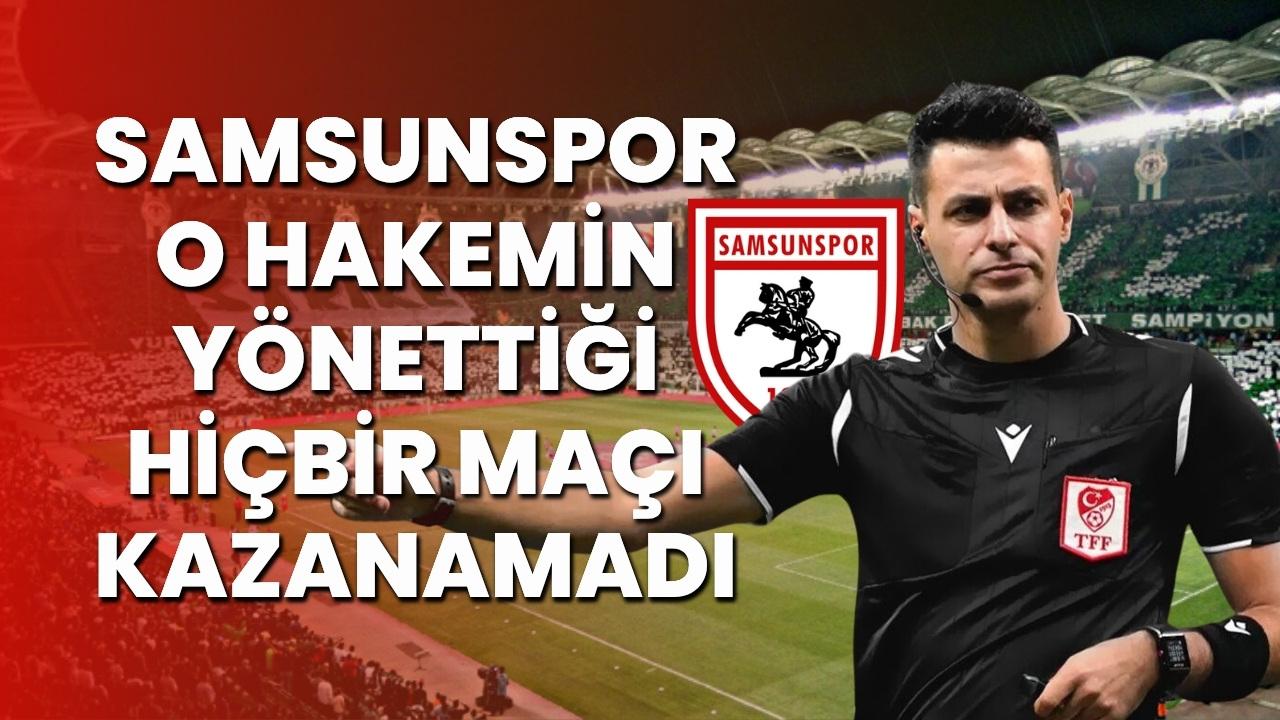 Samsunspor, Konyaspor maçının hakemi Ali Şansalan yönettiği hiçbir maçı kazanamadı