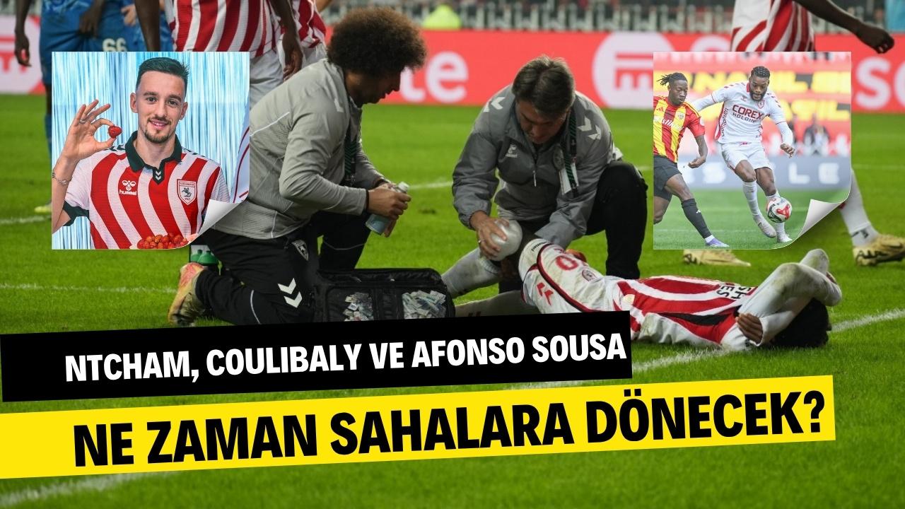 Samsunspor'da sakatlıkları bulunan Ntcham, Coulibaly ve Afonso Sousa ne zaman dönecek?