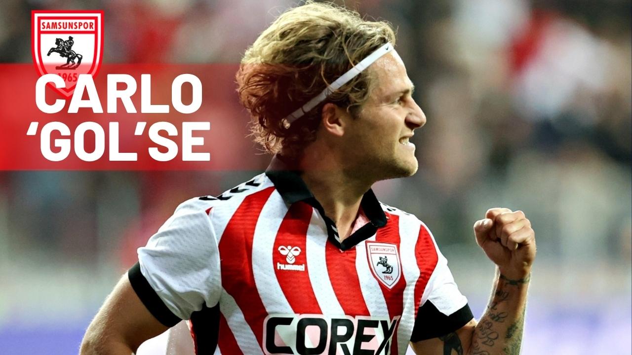 Samsunspor'u Süper Lig'de Carlo Holse'nin golleri taşıyor