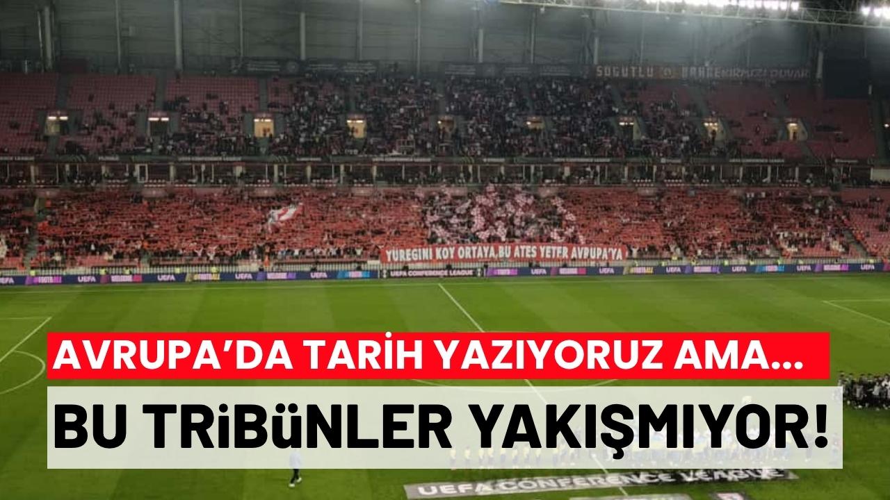 Samsunspor'un Dinamo Kiev maçında tribünler boş kaldı!
