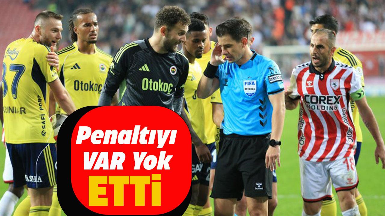 Samsunspor'un penaltısı VAR kararı ile iptal edildi