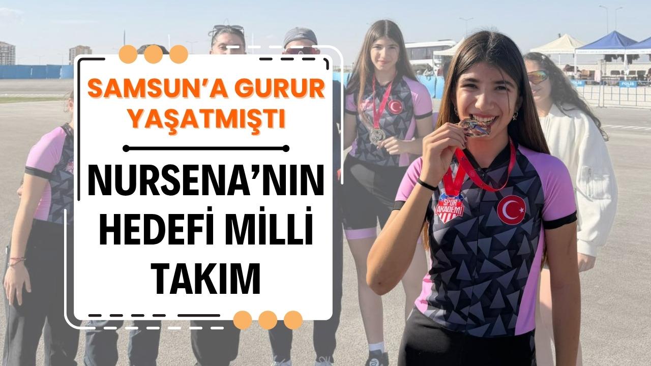 Türkiye ikincisi Samsun Spor Akademi sporcusu Nursena Güdül'ün hedefi milli takım