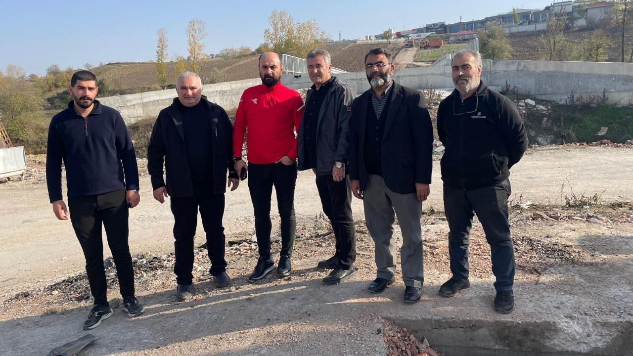 AK Parti ve esnaf odaları başkanlarından köprü ve yol incelemesi