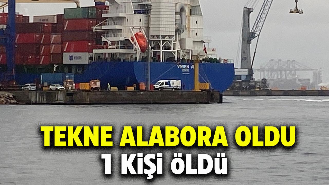 Alabora olan teknede 1 kişi öldü, 1 yaralı