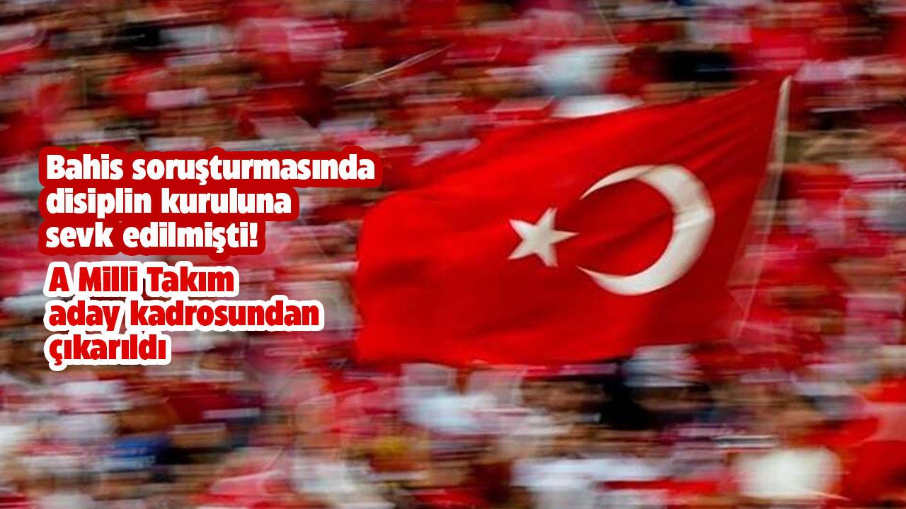 Bahis soruşturmasında disiplin kuruluna sevk edilmişti! A Milli Takım aday kadrosundan çıkarıldı