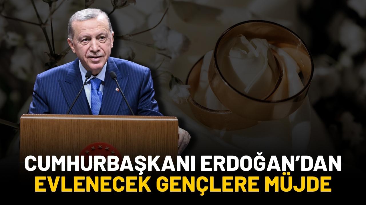 Cumhurbaşkanı Erdoğan'dan evlenecek gençleri heyecanlandıran haber