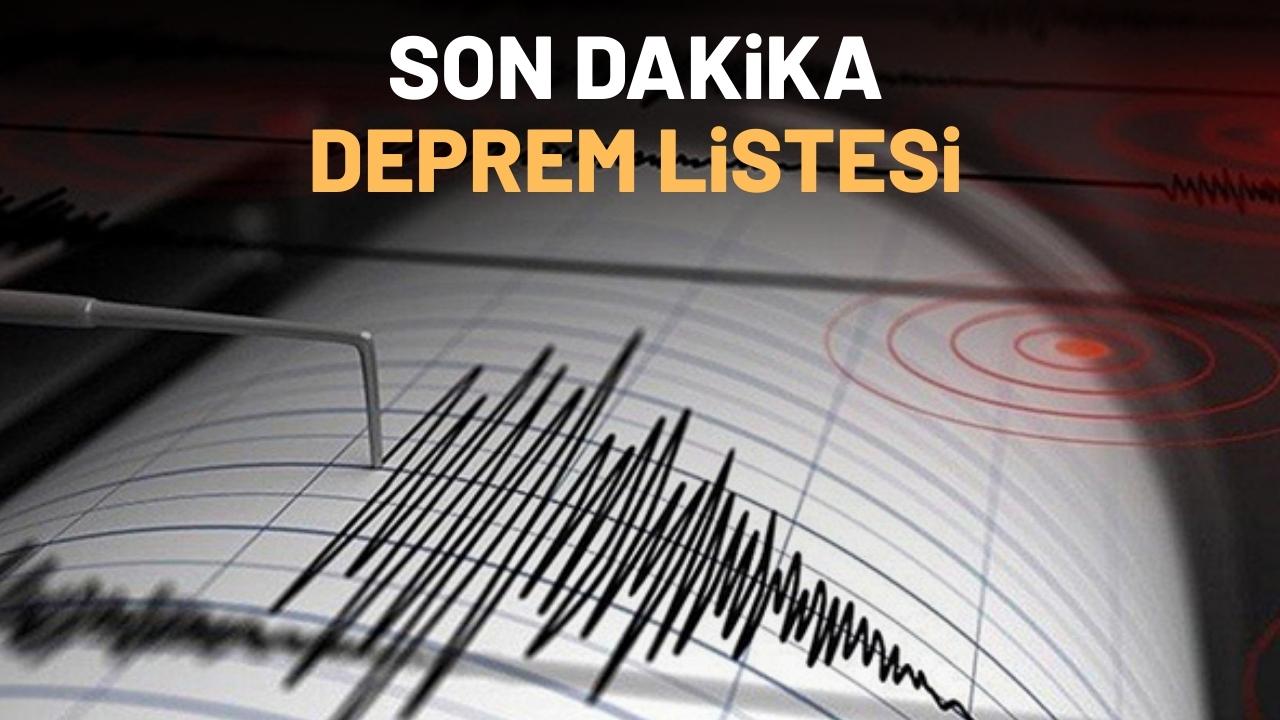 Deprem mi oldu? 30 Kasım 2025 Pazar