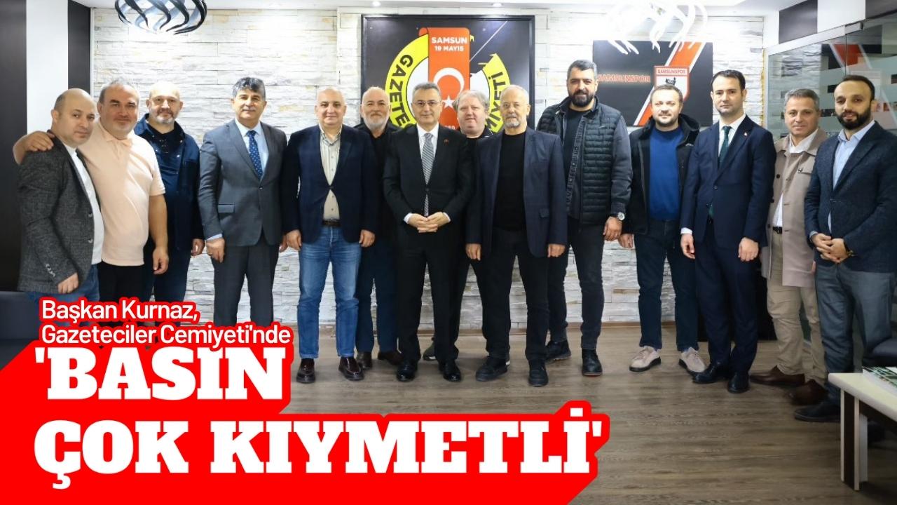 İlkadım Belediye Başkanı İhsan Kurnaz'dan Gazeteciler Cemiyeti'ne ziyaret