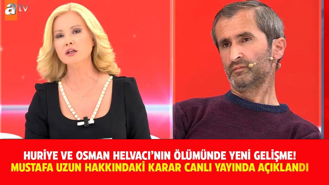 Müge Anlı canlı yayında açıkladı! Huriye Helvacı ve Osman Helvacı olayında Mustafa Uzun'a elektronik kelepçe