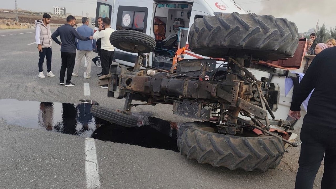 Otomobil ile traktör çarpıştı: 1 yaralı