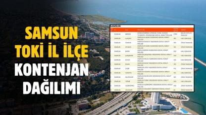 Samsun TOKİ il ilçe kontenjan dağılımı belli oldu: nereye ne kadar yapılacak?
