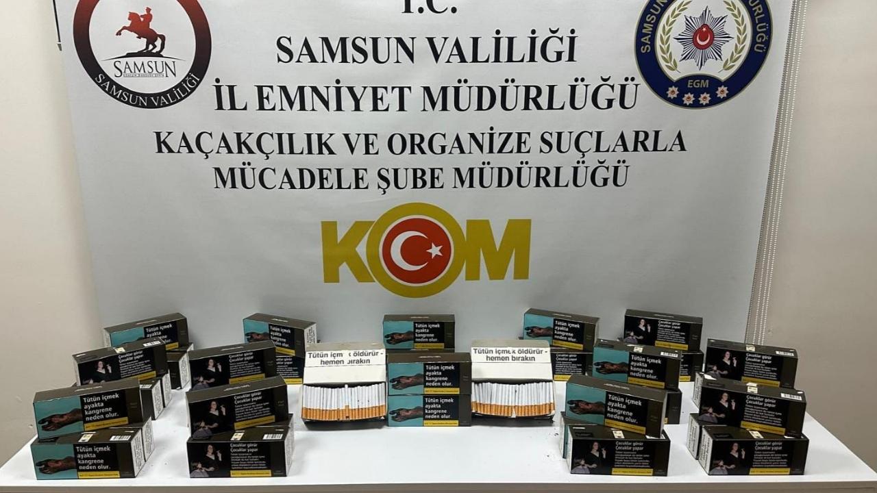 Samsun’da 10 bin dolu makaron ele geçirildi