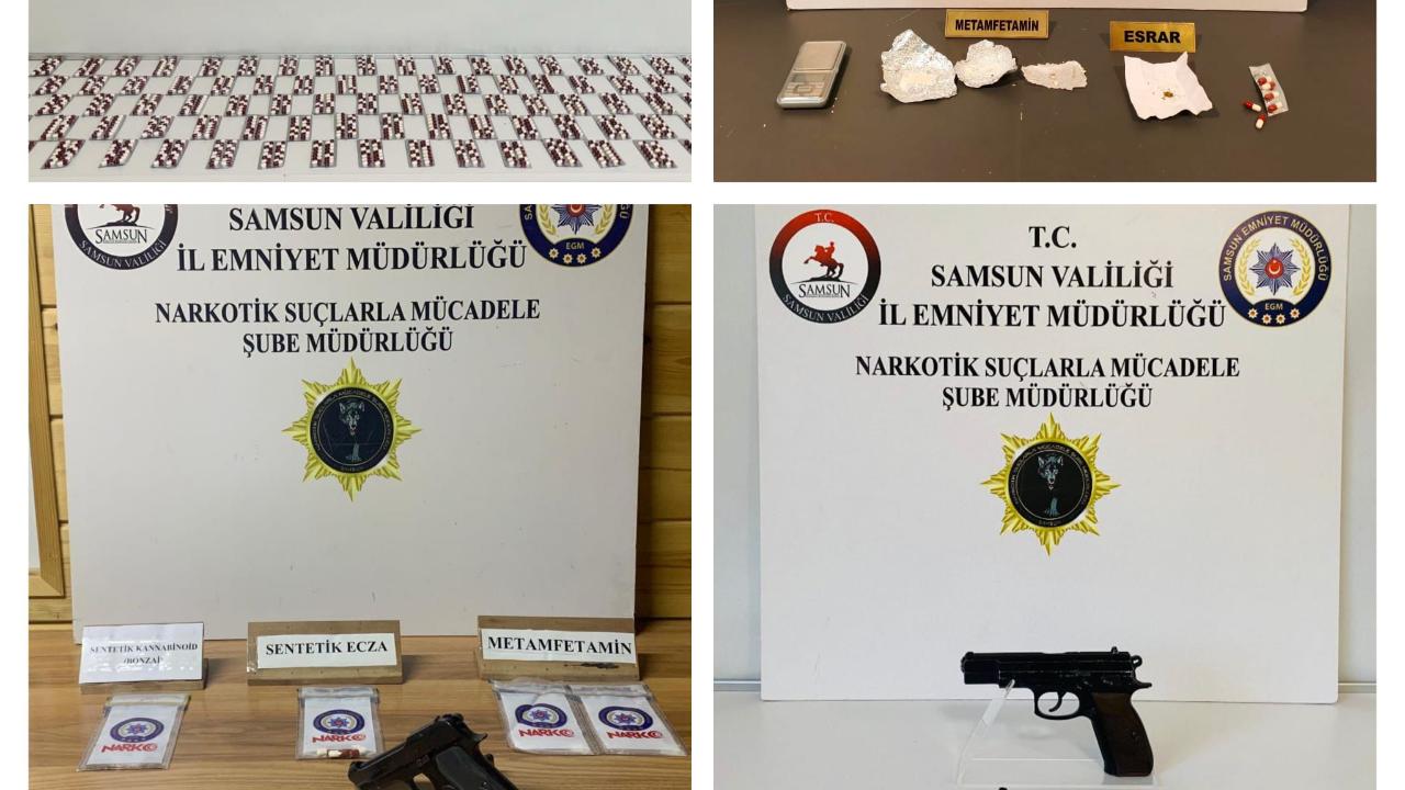 Samsun’da 3 ilçede narkotik operasyonu! Aranan şahıslar yakalandı