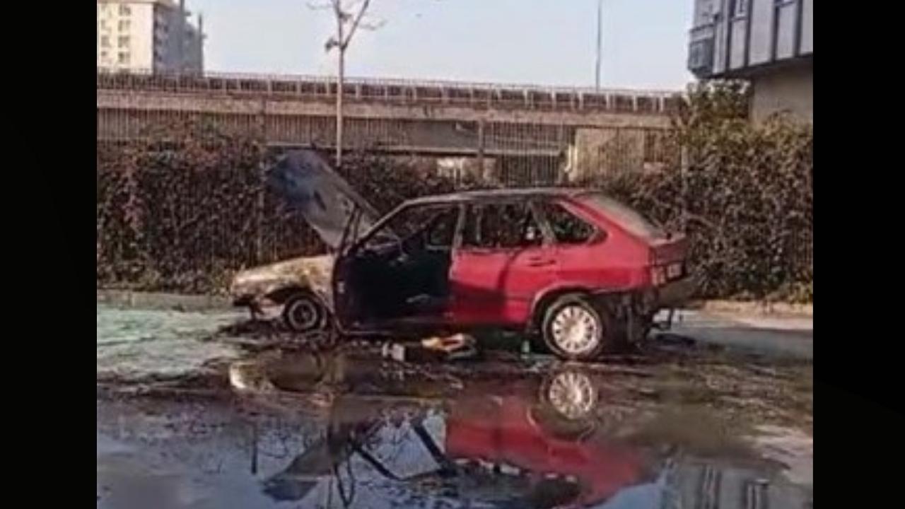 Samsun'da araç yangını