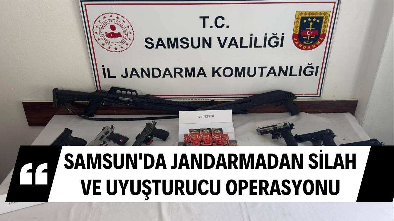 Samsun'da jandarmadan Ayvacık ve İlkadım'da silah ve uyuşturucu operasyonu