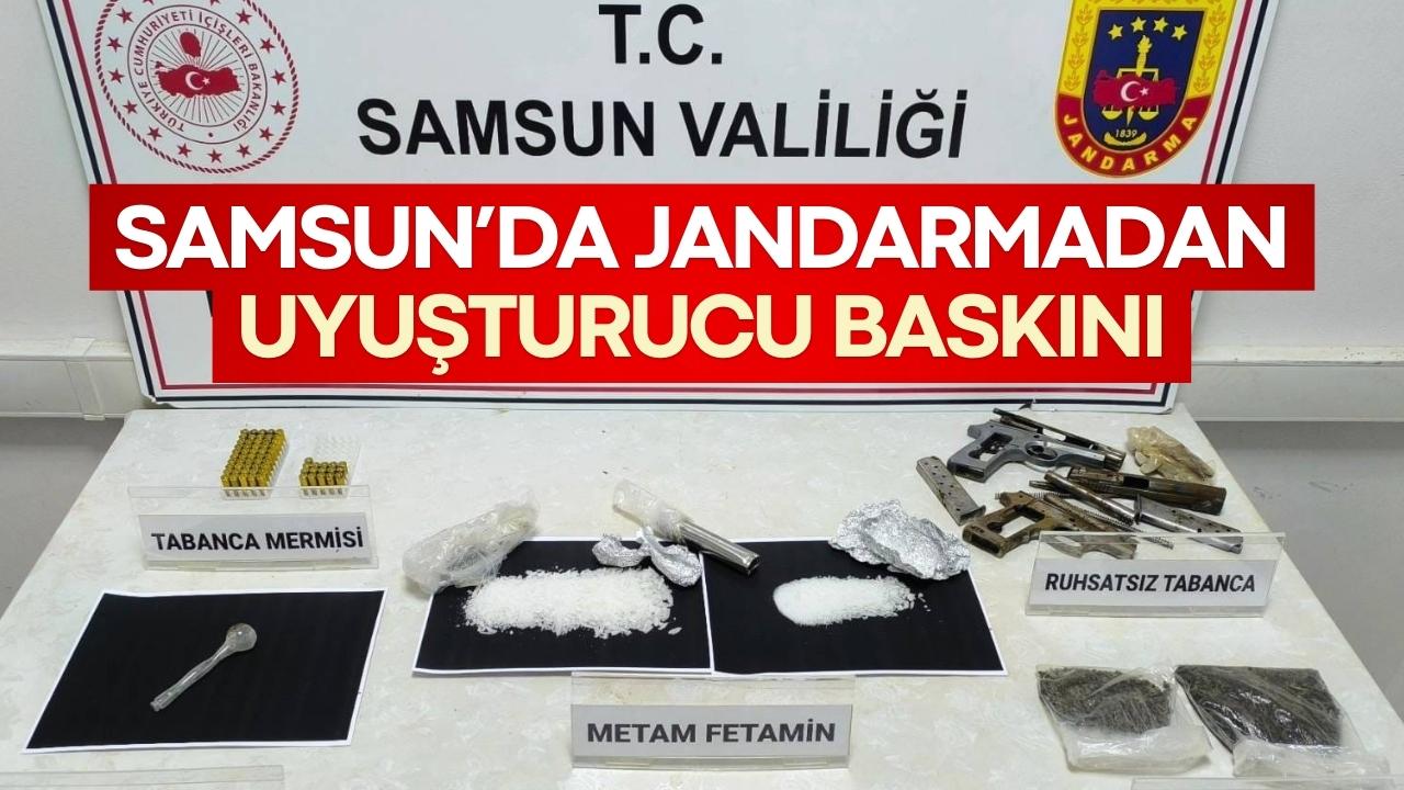 Samsun’da jandarmadan uyuşturucu baskını