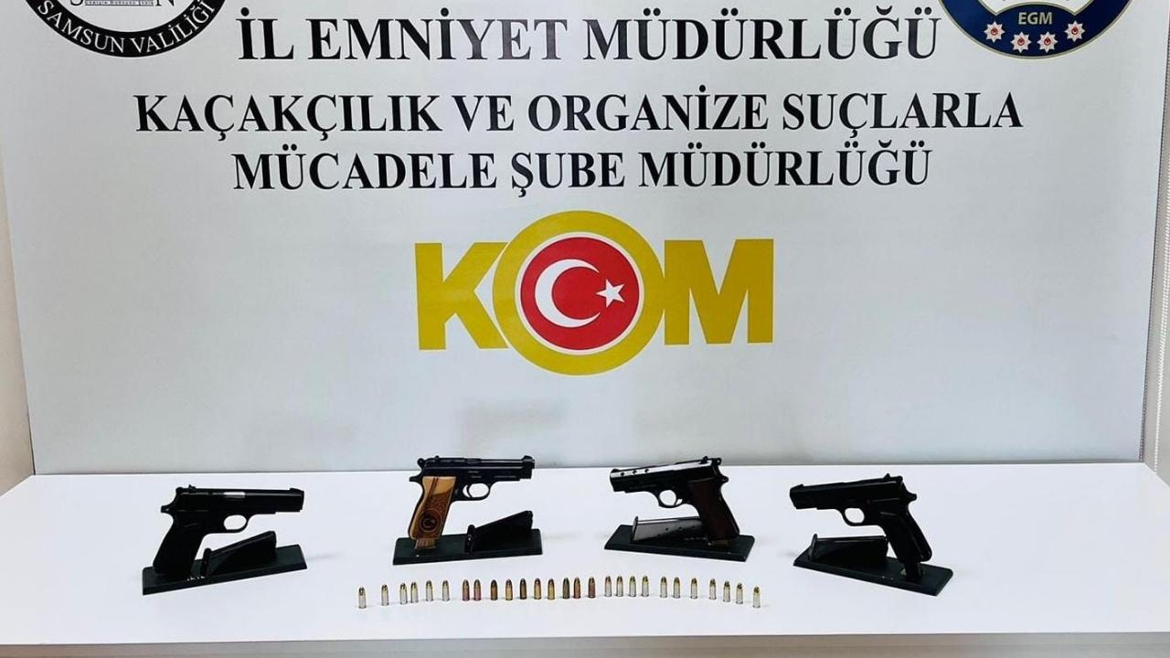 Samsun’da kaçak silah operasyonu