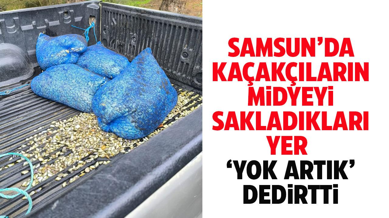 Samsun'da kaçakçıların midyeyi sakladıkları şaşırttı