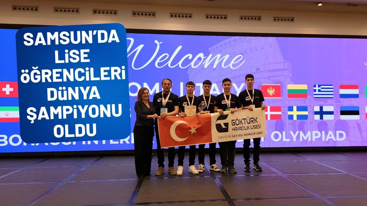 Samsun'da lise öğrencileri kendi yaptıkları robotlarla dünya şampiyonu oldu