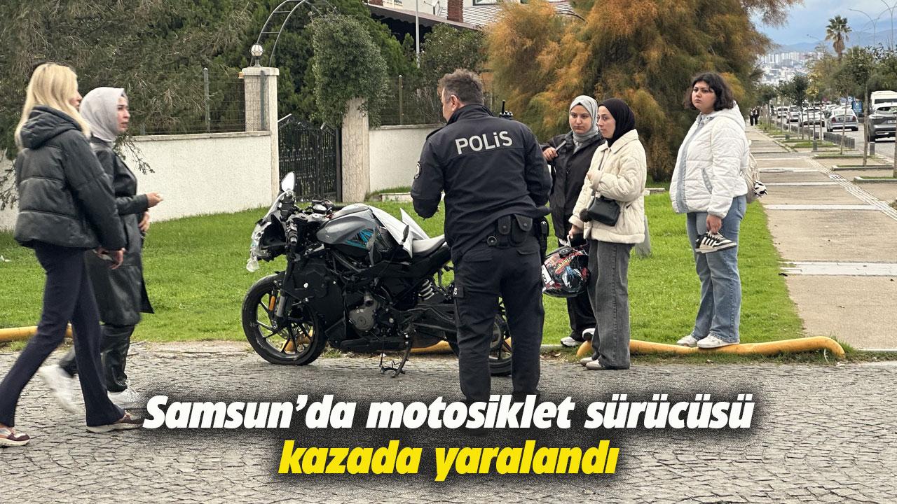Samsun'da motosiklet otomobille çarpıştı: 1 yaralı