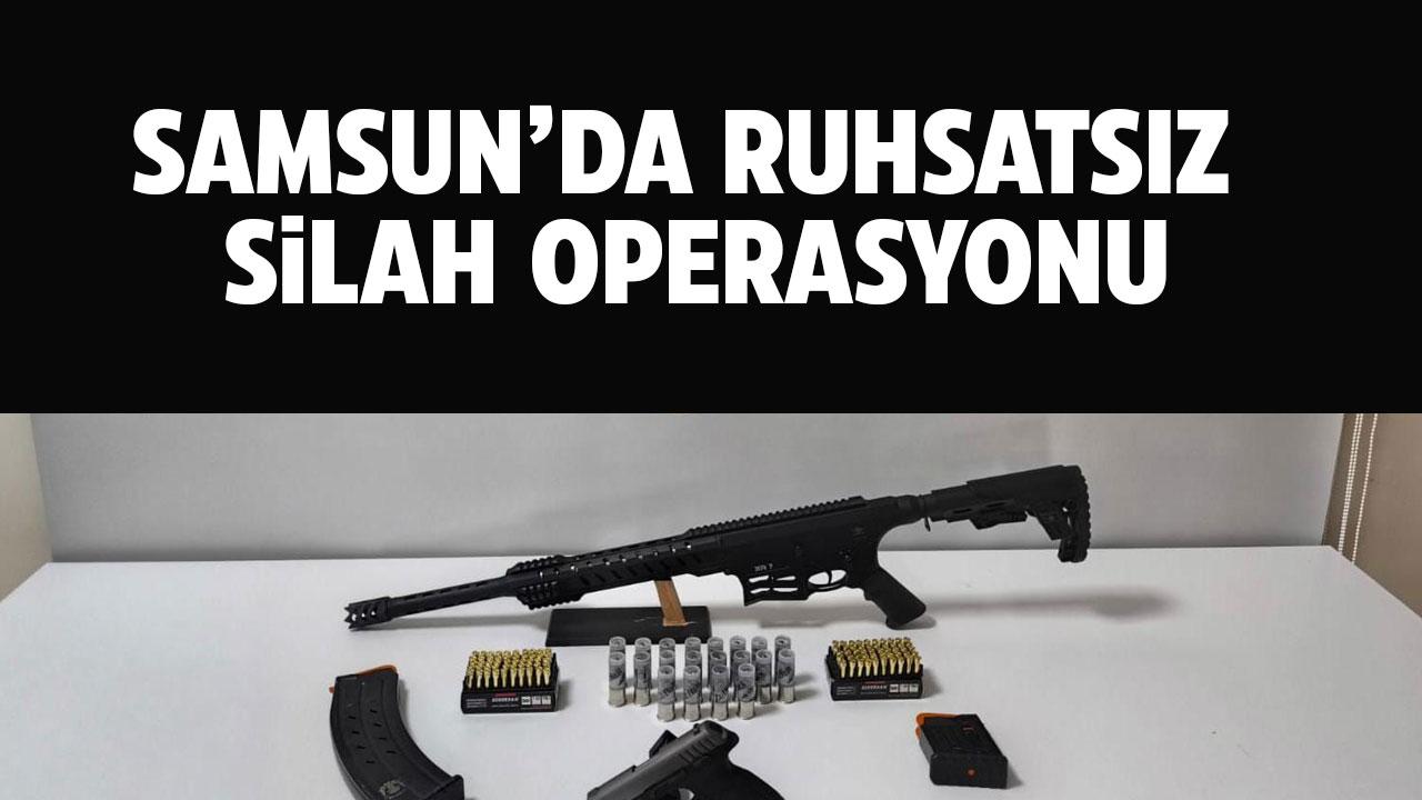 Samsun’da ruhsatsız silah operasyonu! 1 gözaltı