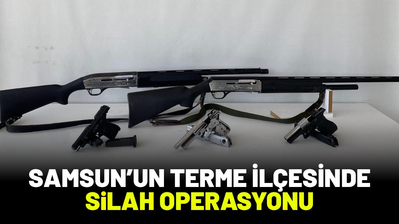 Samsun'da silah operasyonu: Ruhsatsız av tüfekleri ve kurusıkı tabancalar ele geçirildi