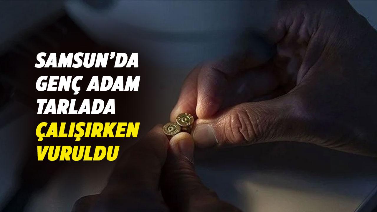 Samsun'da tarlada çalışırken vuruldu