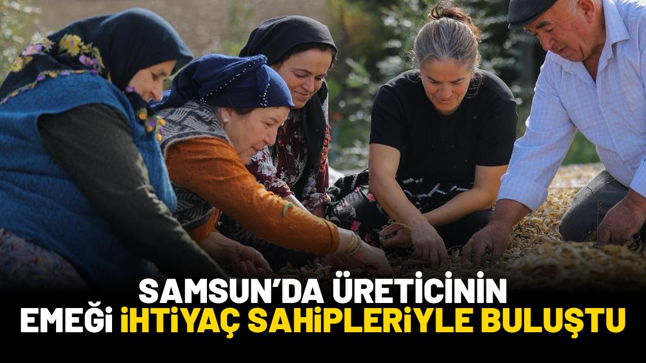Samsun'da üreticinin emeği ihtiyaç sahipleri ile buluştu