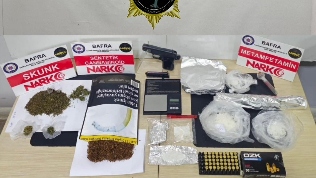 Samsun'da uyuşturucu ve silah operasyonları