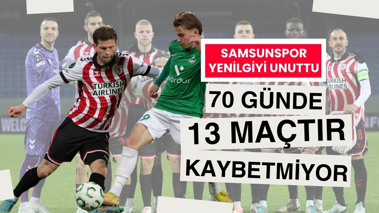 Samsunspor 70 gündür maç kaybetmiyor! 13 maçtır yenilmiyor