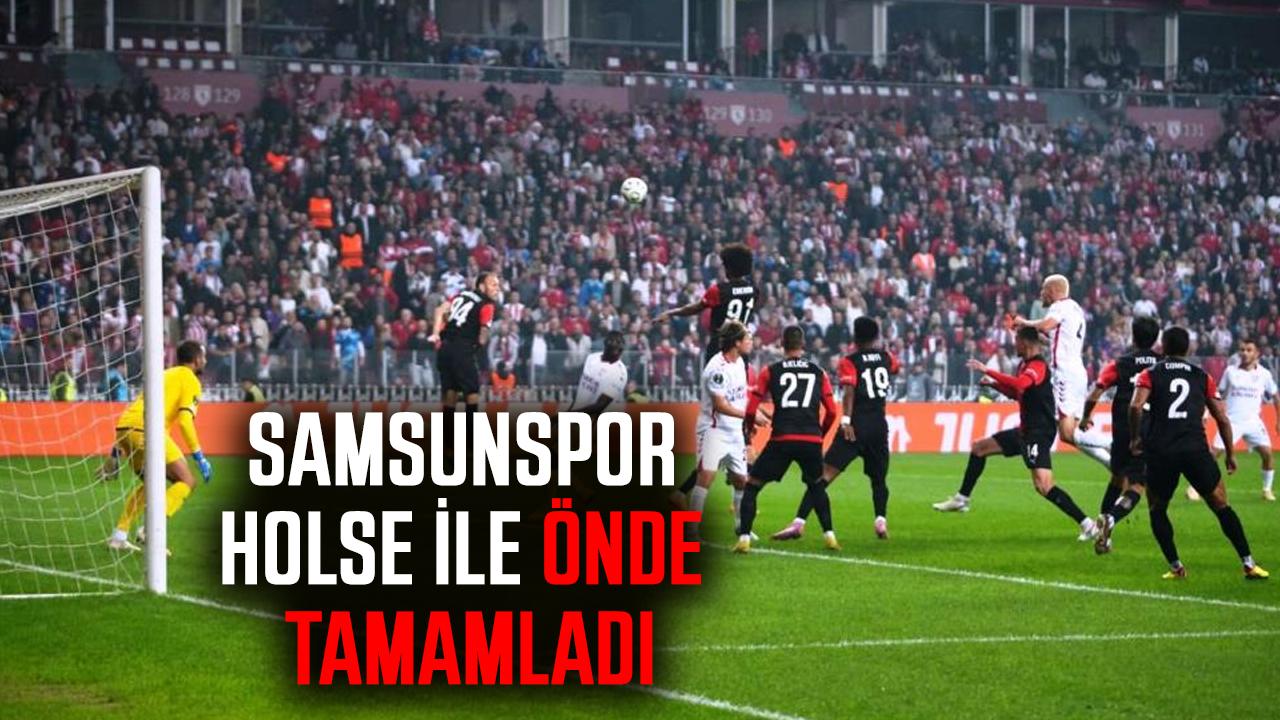 Samsunspor Hamrun Spartans maçında ilk devreyi önde tamamladı