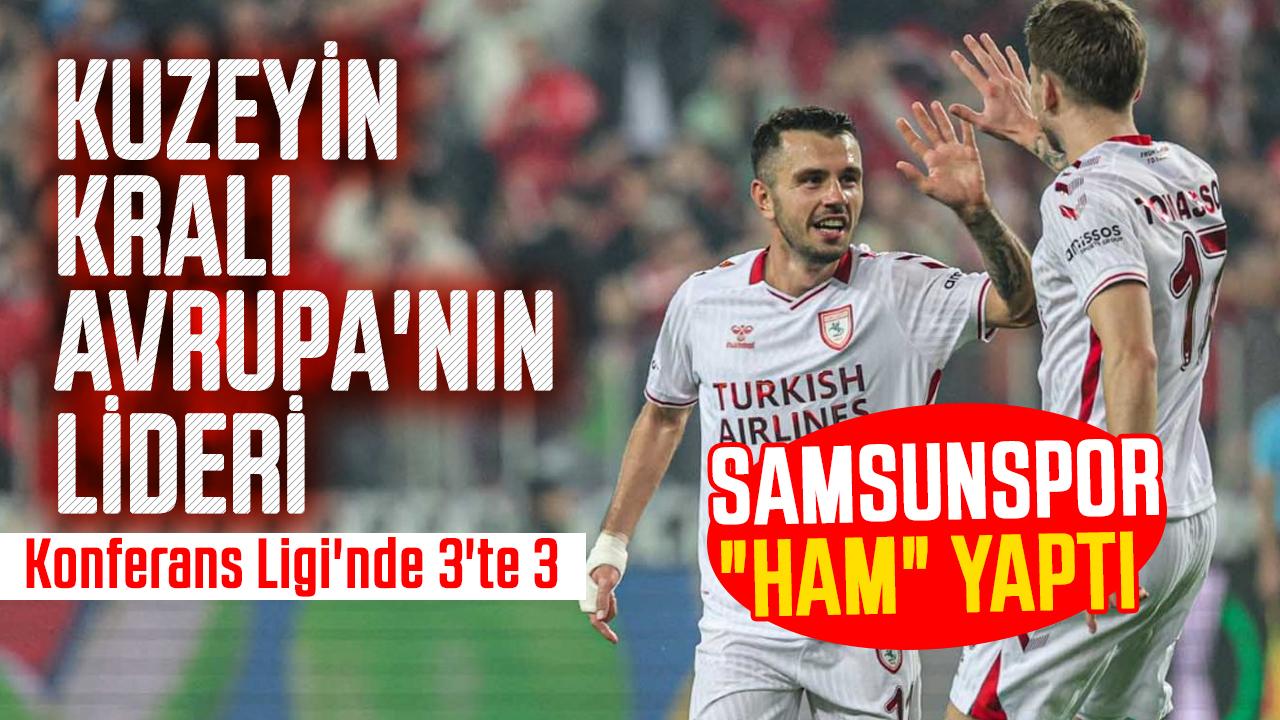 Samsunspor Hamrun Spartans yenerek Konferans Ligi'nde liderlik koltuğuna oturdu