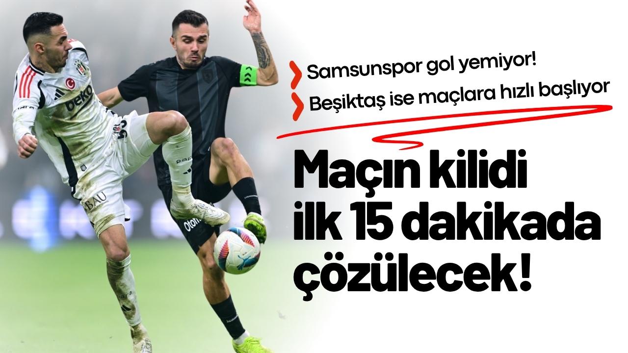 Samsunspor ilk 15 dakikalarda gol yemiyor! Beşiktaş maçlara en hızlı başlayan takım