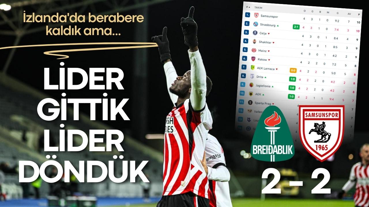 Samsunspor Konferans Ligi'ndeki Breidablik berabere kaldı