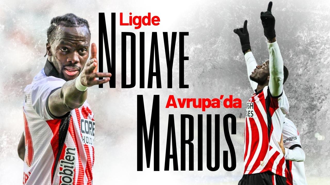 Samsunspor'da ligde Ndiaye Avrupa’da Marius fark yaratıyor