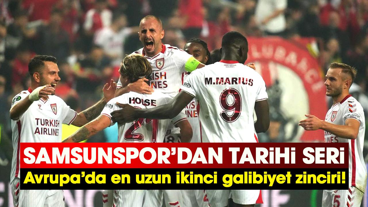 Samsunspor’dan tarihi seri: Avrupa’da en uzun ikinci galibiyet zinciri!