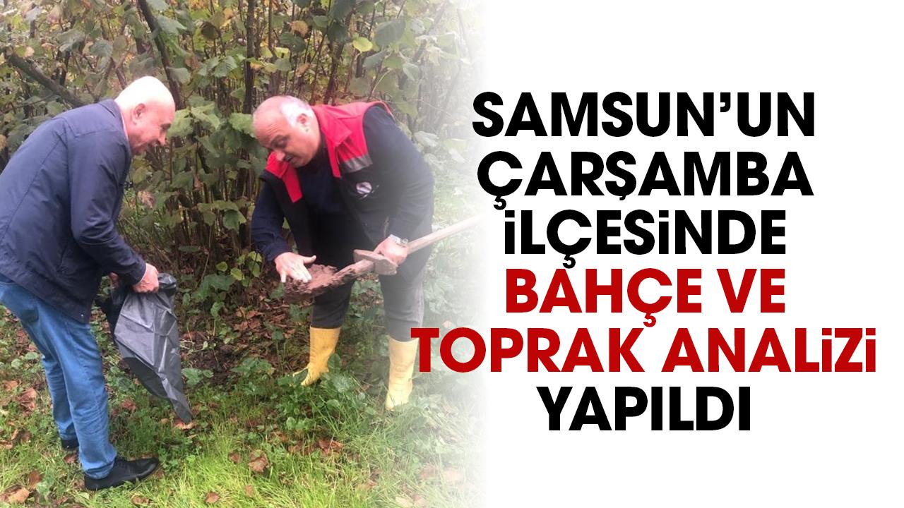 Samsun'un Çarşamba ilçesinde bahçe ve toprak analizi yapıldı